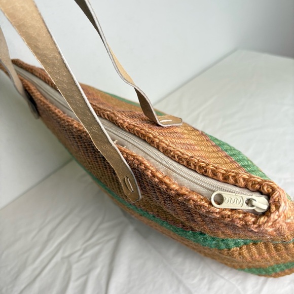 Aztec Boho Southwestern Southern Western Woven Natural Fiber Tote Purse Bag - Picture 6 of 16